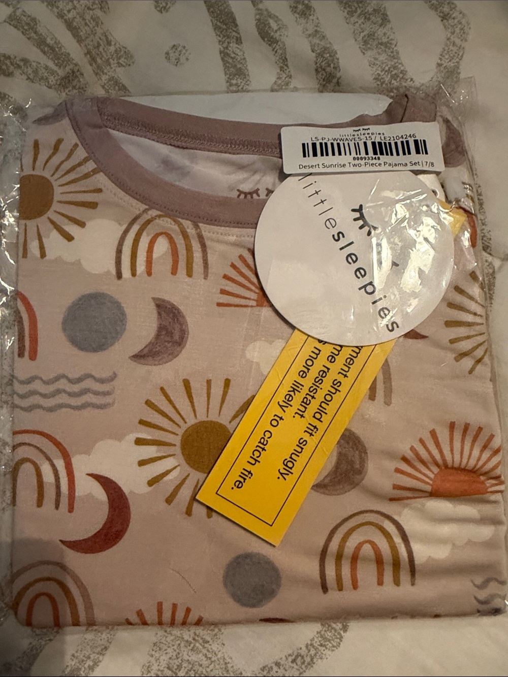 Little Sleepies Desert Sunrise PJ Set 7/8 NIB
